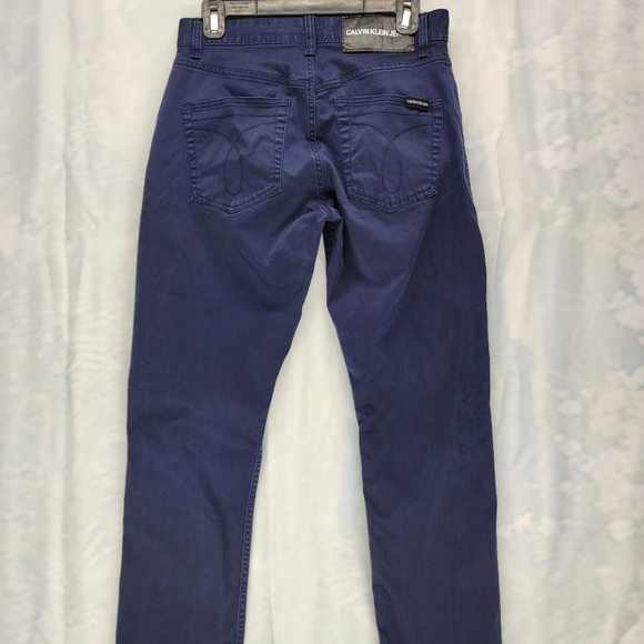Calvin Klein Jeans Slim Straight Navy Blue Pants 30 x 32 - Picture 7 of 9